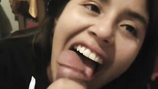 my cute cousin eats my black cock and learns english