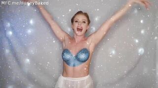 HuneyBaked Dresses in Slutty Elsa Costume and Sings Let it Go