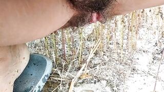 Peeing after masturbate. My ass was loose and something else came out too. Slow motion piss.