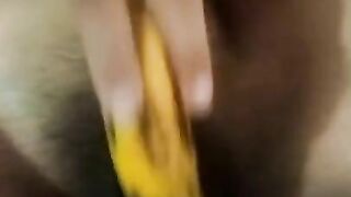 Banana Fuck | Banana smashes itself in my tight Pussy ????