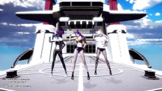 MMD CLC - Helicopter Ahri Akali Kaisa Seraphine Sexy Kpop Dance League of Legends KDA