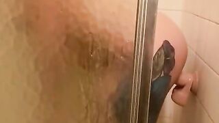 Sexy Asian caught taking it deep in the shower!!!!