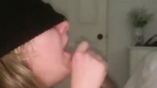 Hotwife mom swallows BBC Deep throat