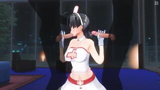 3D HENTAI Nurse sucks dick from two patients at once