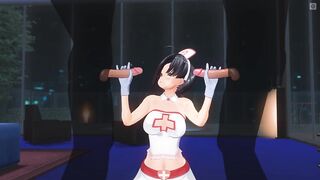 3D HENTAI Nurse sucks dick from two patients at once