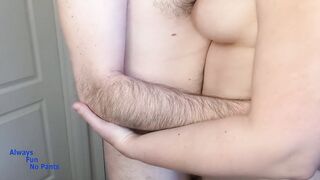 Teased and Locked up by Naked Wife for Loctober! Plays with my balls while naked!