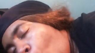 Camera shy stepsister swallows huge load deep throat sloppy head