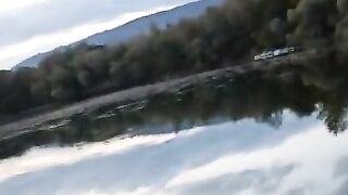 short stop at the lake to masturbate and cumming