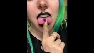 Goth girl with Split Tongue (OF preview)