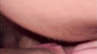 Draining that pink pussy before I fill her up with my cum