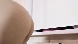 Home passionate masturbation and violent orgasm close up