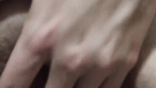 Home passionate masturbation and violent orgasm close up