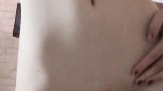 Home passionate masturbation and violent orgasm close up