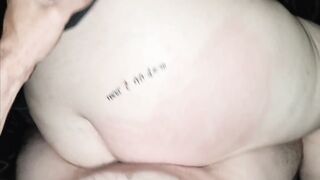 Fucking Pawg SpiderMitten in her Fat Shaved Pussy from Behind BBW MILF