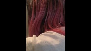 Pink Hair Petite IG MODEL swallows cumshot