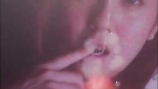 Cum tribute for Japanese pornactress Yuma Asami. Cumshot with sensative male moans